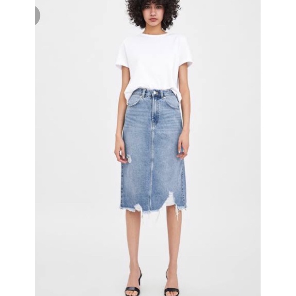 Rok Jeans Zara Original 100% sale