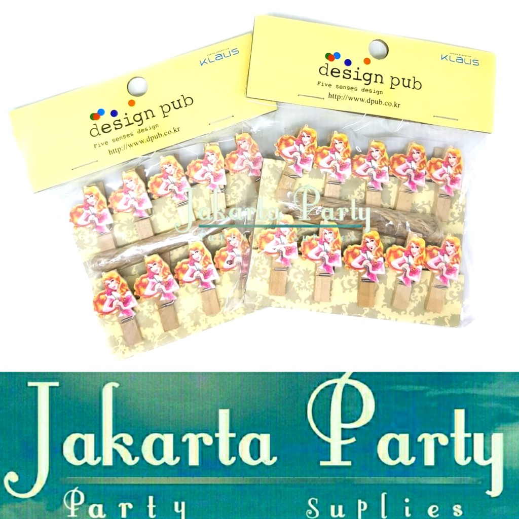 Klip Foto / Penjepit Foto / Wooden Clip Photo Motif Princess