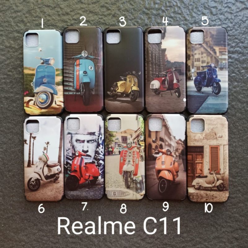 Case gambar Realme C11 motif soft softcase softshell silikon cover casing kesing housing