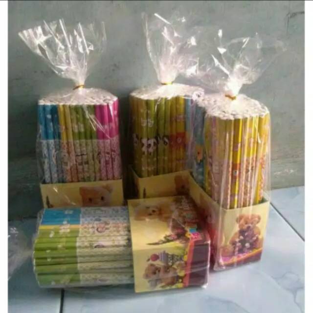 

100pcs pencil 2B motif , pencil 2B , pencil murah