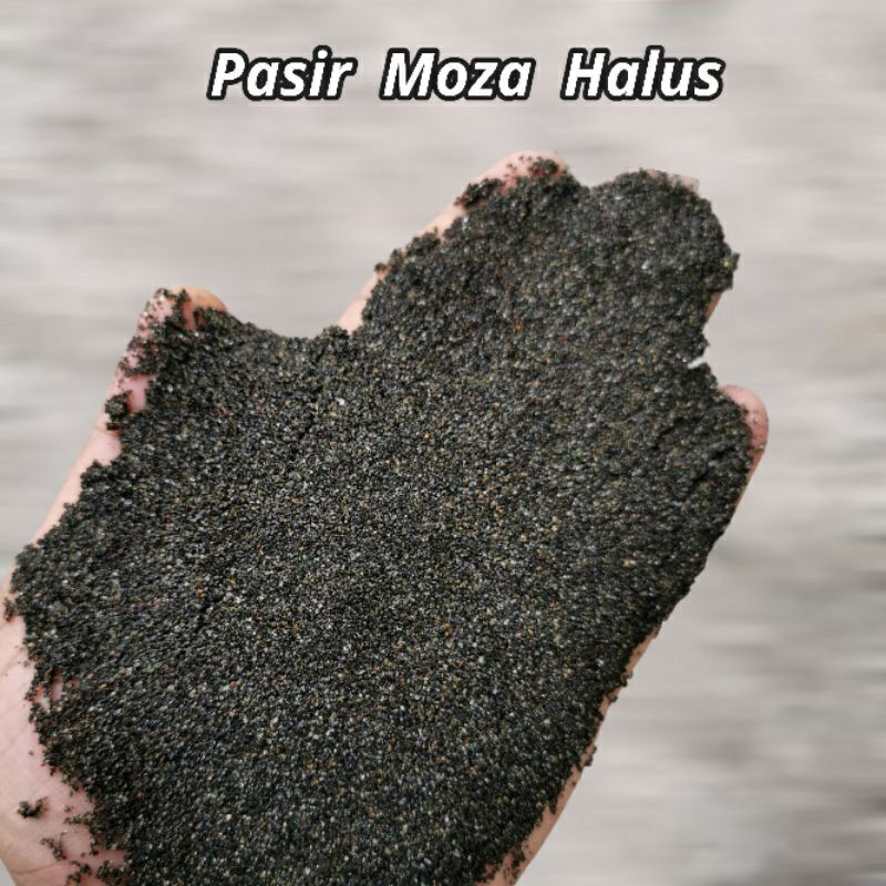 pasir moza aquascape/ pasir moza aquarium/silika hitam halus gread A super kemasan 1kg