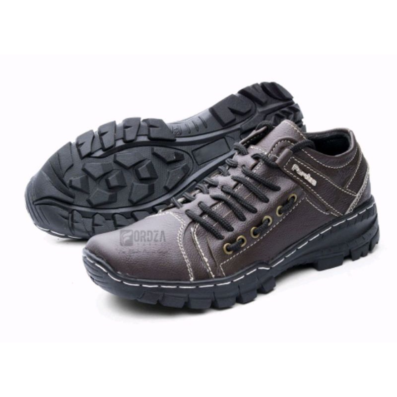 Sepatu safety boots pria Casual kulit asli Fordza