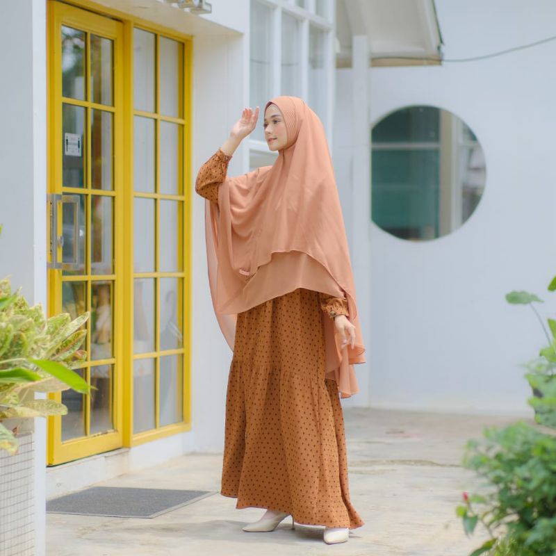 Saffa Set by Citra Gerai Mika | Gamis Set Syari Crinkle Crinkle kringkel | Dress Crinkle Crinkle