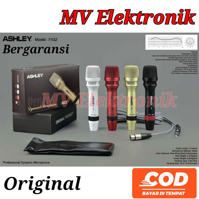 Mic Kabel Ashley 11G2 / 11 G2 Original Mic Ashley