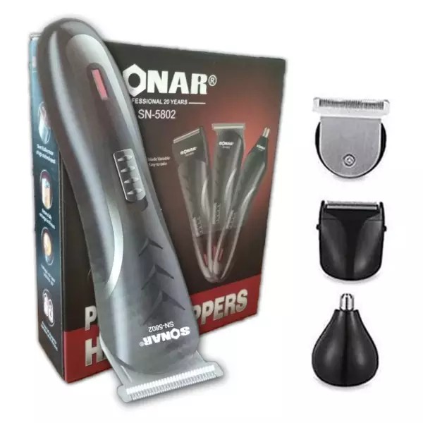 Sonar SN-5802 Alat Cukur 3 in 1 Charger / Alat Cukur Rambut Kumis Jenggot Bulu Hidung