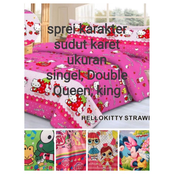 sprei karakter anak UK  90x200..120x200..160x200..180x200 sprei murah