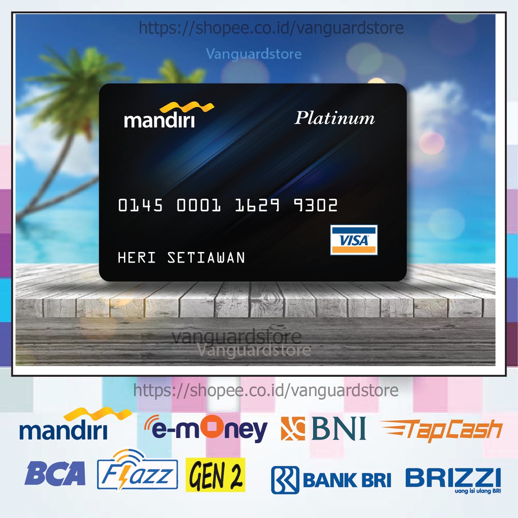 KARTU E MONEY E TOLL DEBIT CARD MANDIRI VISA PLATINUM BLUE 6 EMONEY MANDIRI FLAZZ BCA TAPCASH BRIZZI