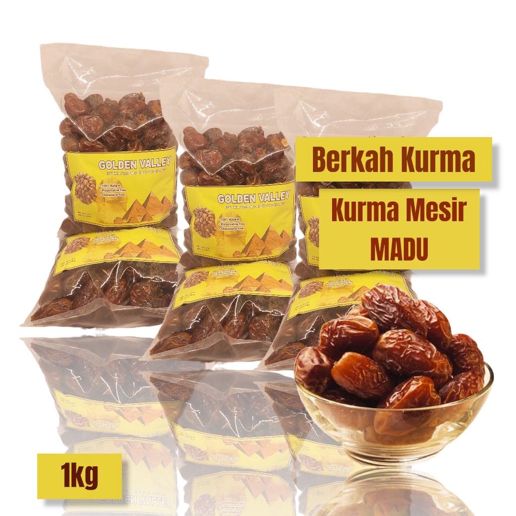 

Kurma mesir madu premium dates 1KG gizza/al amal/rehab sesuai stock kemasan plastik tebal