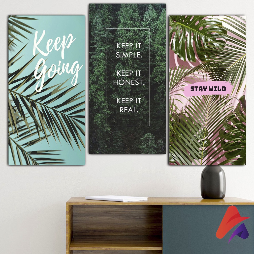 HIASAN DINDING BUNGA DAUN QUOTE APOLITO (15X30 CM) WALL DECOR PAJANGAN POSTER KAYU RUANG TAMU KAMAR BUNGA