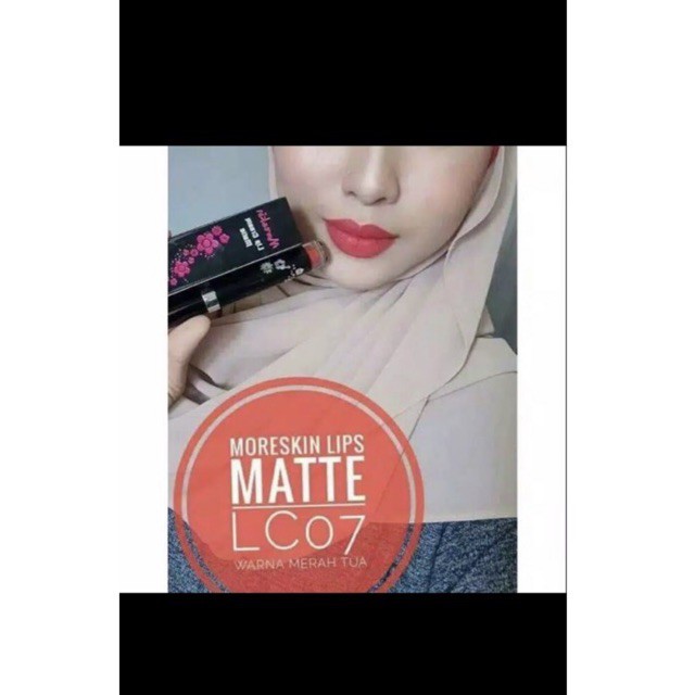 LIPCREAM MORESKIN LC07/LIPCREAM NASA MERAH TUA/LIPCREAM NASA LC07 ISI 4ml
