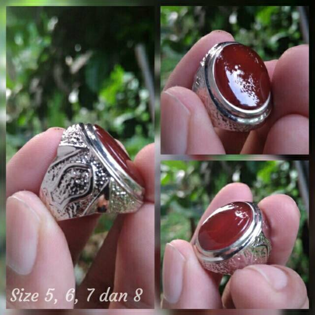 Cincin terompah batu yaman merah /cempaka merah