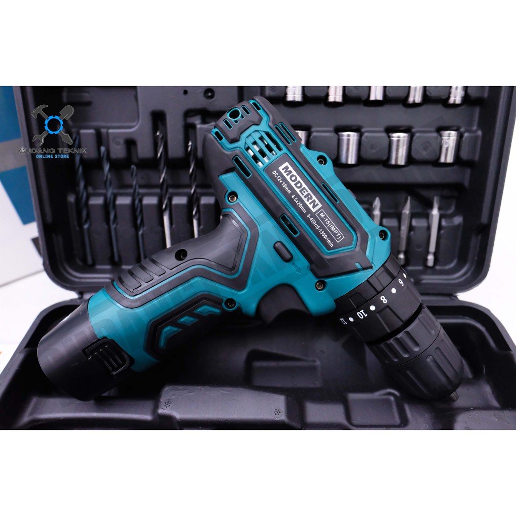 Modern M-15Impt / Bor Cordless Drill Modern M15 Impt Bor Tembok Baterai Modern 12V Modern M 15 Impt