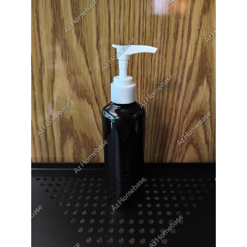 Botol Pump 250ml Hitam Pump Putih - Botol Pump Round 250ml Hitam - Botol Pump 250 ml Hitam