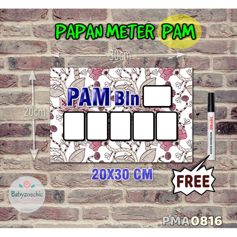 

Zoe Papan Meter Listrik PLN PAM motif Unik - Flower 16