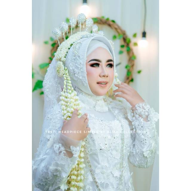 Headpiece pengantin simple murah