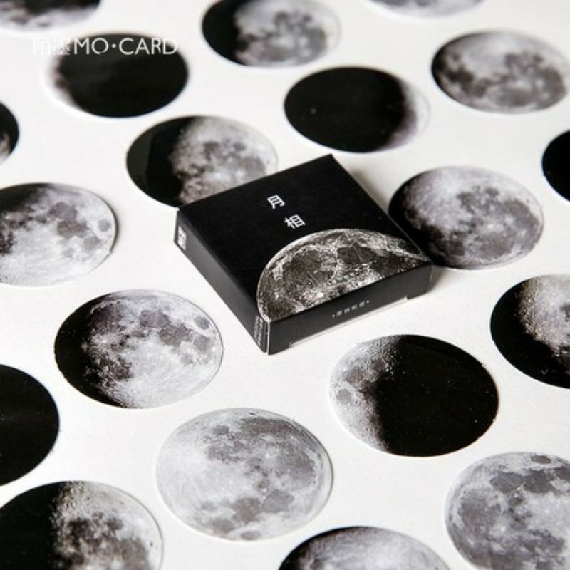 

[LBS] Sticker Set Siklus Bulan Moon Cycle untuk Bullet Journal Scrapbook Diary Studygram