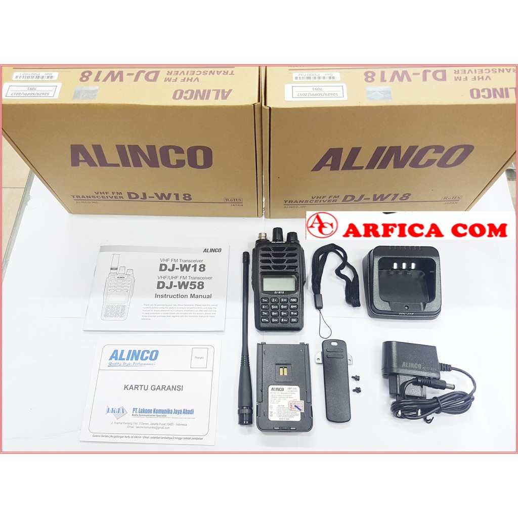 HT ALINCO DJ-W18 WATERPROOF VHF GARANSI ALINCO DJ W18 W18