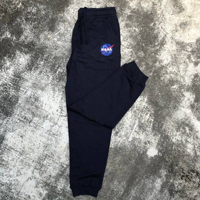H M NASA  LOGO BLACK JOGGER  PANTS Shopee Indonesia