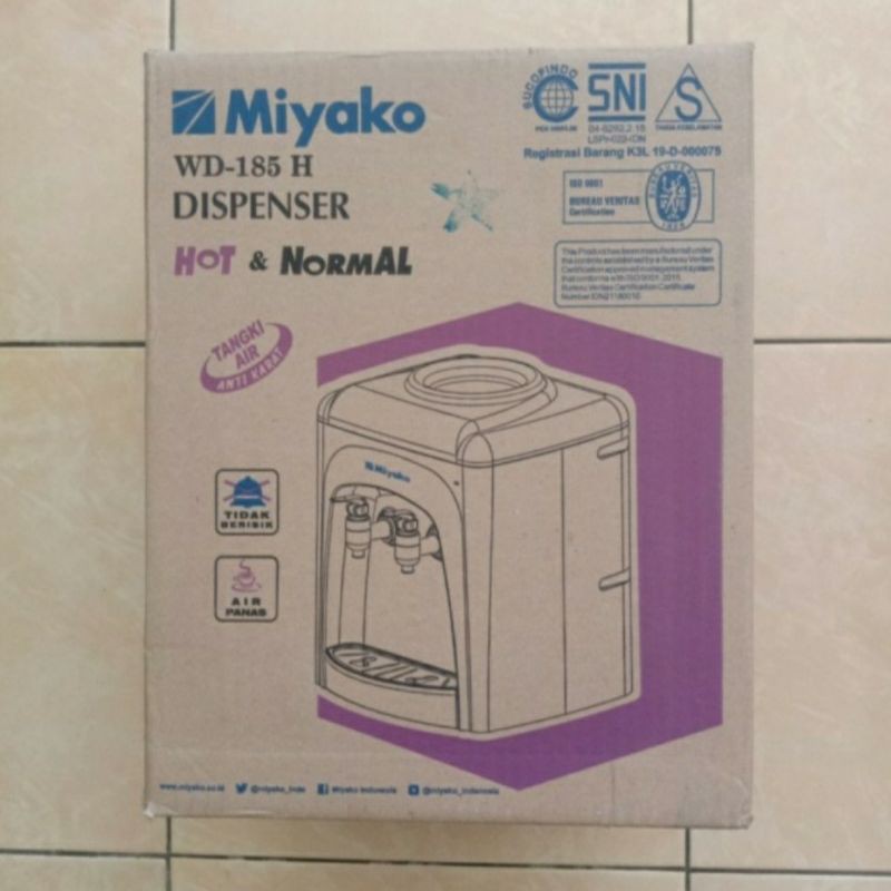 Dispenser Miyako WD-185 H - Dispenser Panas Normal Miyako Murah Ori