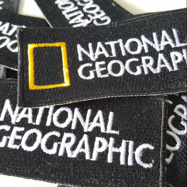 emblem patch bordir national geographiv