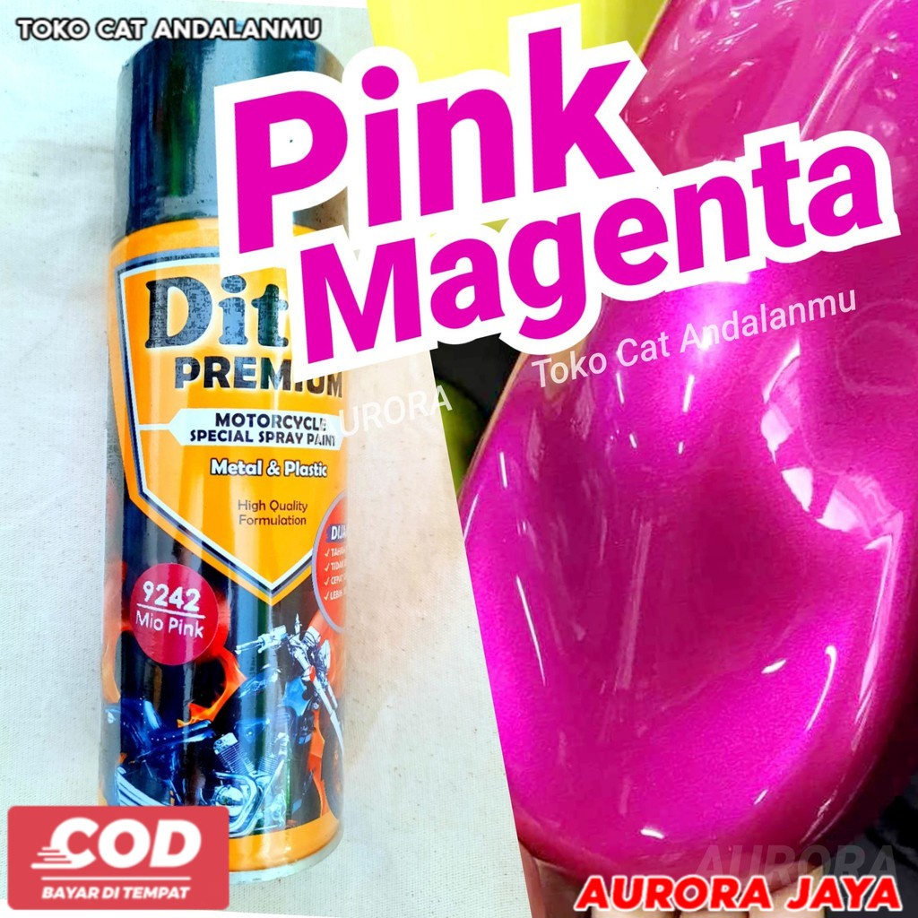 Pilox Diton Premium Pink Magenta Mio Ping 9242 Metalik Metalic Metallic Cat Mobil Motor Tahan Bensin