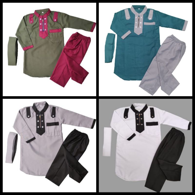 Koko toyobo anak koko anak santri bahan toyobo lengan panjang