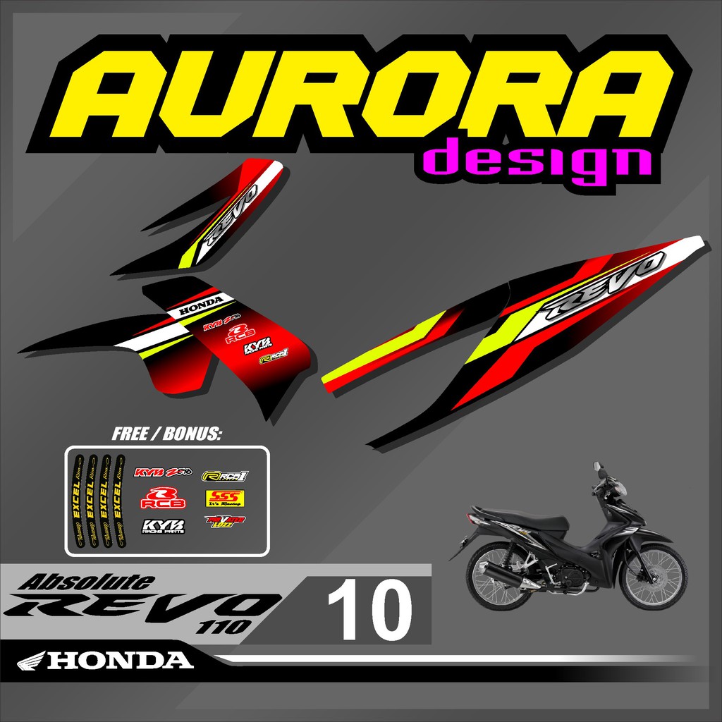 Striping Sticker Revo Absolute - Stiker Lis Variasi Revo 2010-2013 AOR-10 Mandalika Pertamina Racing
