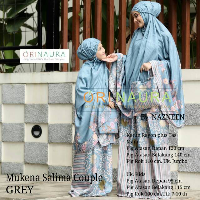 Couple mukena mom and kids ory naura good quality. Mukena pasangan ibu dan anak