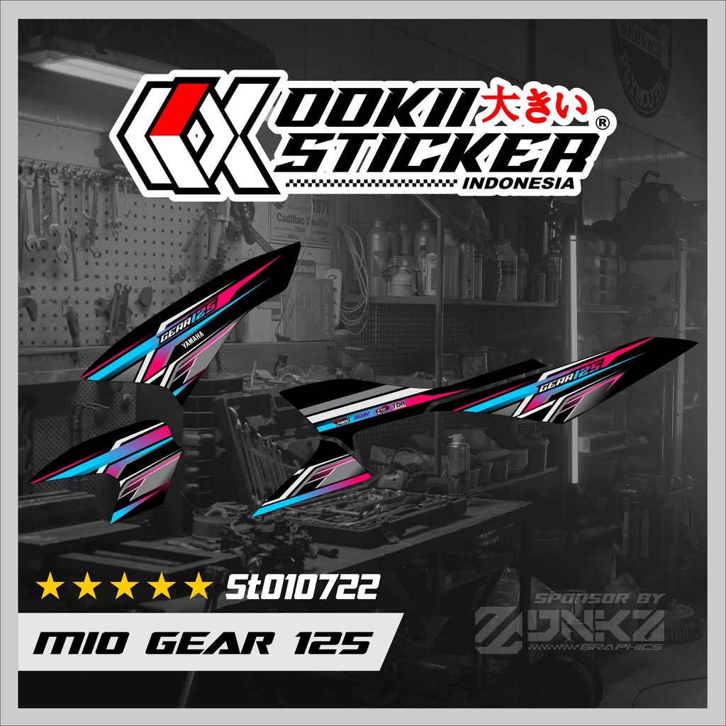 Stiker Mio 125 Gear Decal Striping Mio Gear 125 ST010722 OOKII