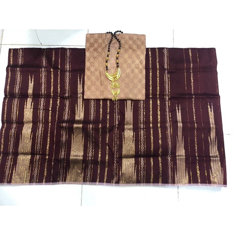 BAJU BODO SATU SET  LENGAN PANJANG + SARUNG TENUN ASLI SATU PASANG