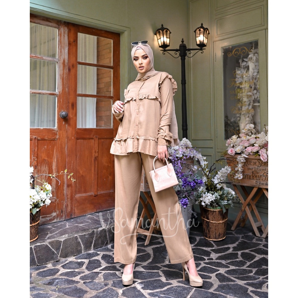 vSamantha - Pajamas One Set Rayon Premium Rossa / Setelan Rayon Wanita-Coksu