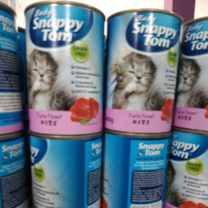 Snappy Tom Baby 400gr Grain free RasaTuna Feast / Makanan Kucing Basah Kaleng