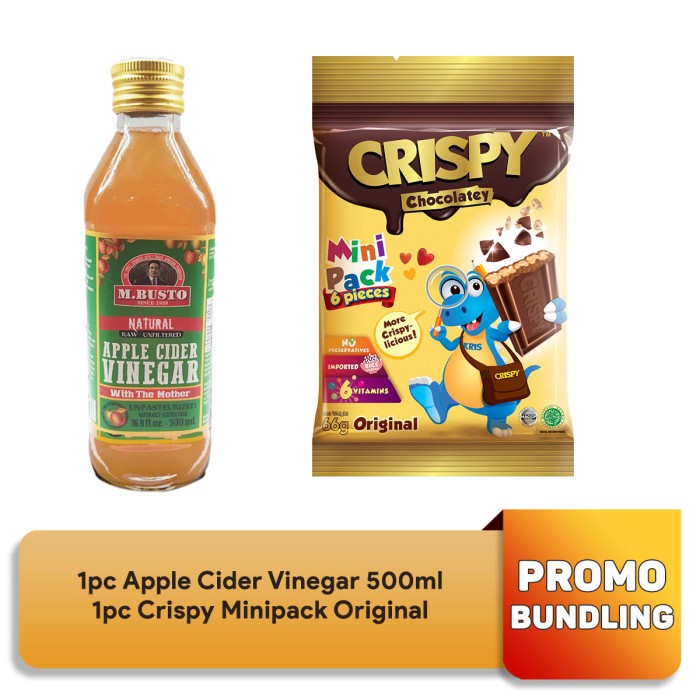 

Jual Apple Cider Vinegar Mbusto 500Ml Free Coklat Crispy Mini Pack - Original