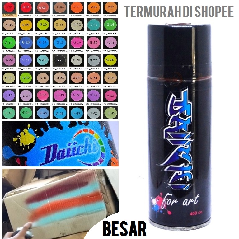 Cat Semprot Pilox Besar 400CC Daiichi Bukan Kecil Bukan 150cc 65CC 300cc Kaleng Motor Grafiti Seni A
