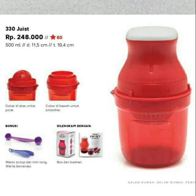 JUIST MERAH ORI TUPPY ORIGINAL TUPPERWARE
