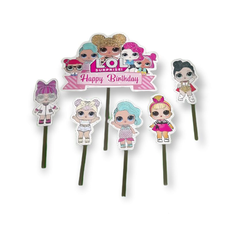 TOPPER KERTAS LOL / TUSUKAN KUE LOL / TOPPER MURAH LOL / TOPPER KERTAS GROSIR / TANCAPAN KUE / TOPER