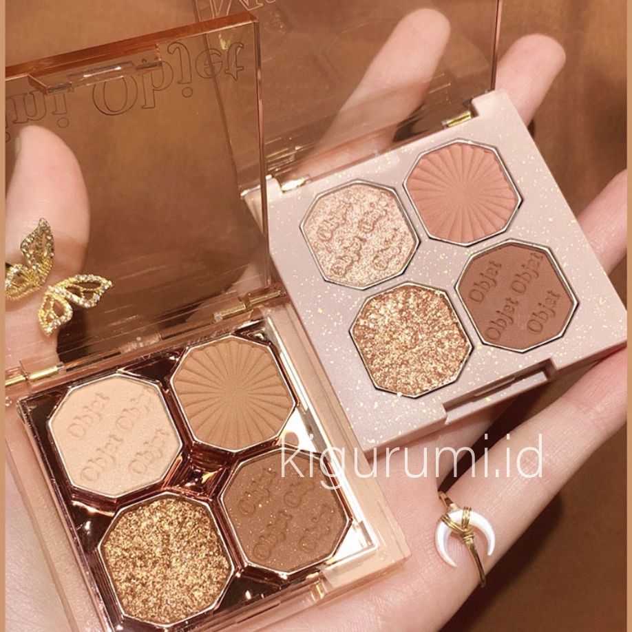 DIKALU Korean Eyeshadow Mini Jewerly Matte Pallete 4 Warna Waterproof XX050