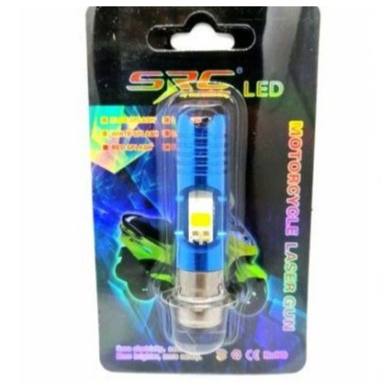 Dop Lampu Depan LED Putih + Lampu Kota Biru Senja ACDC SRC Vario beat