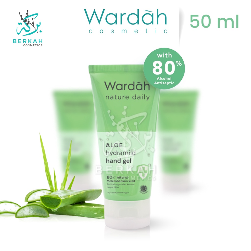 Wardah Nature Daily Aloe Hydramild Hand Gel 50 ml - Hand Sanitizer