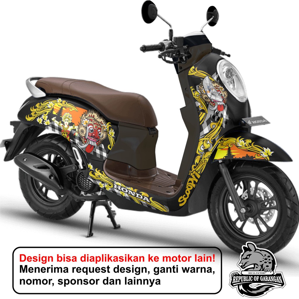 Decal scoopy full body Full Blok Decal Scopy Dekal New Fi 2017 2018 2019 2020 barong bali