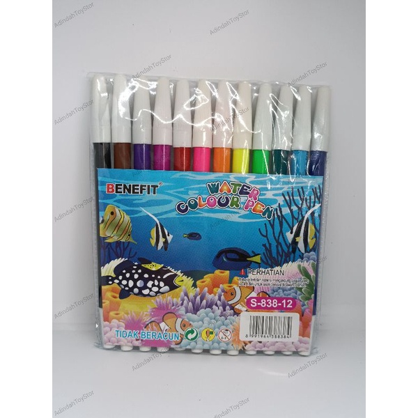 

spidol warna benefit water color pen S 838 12