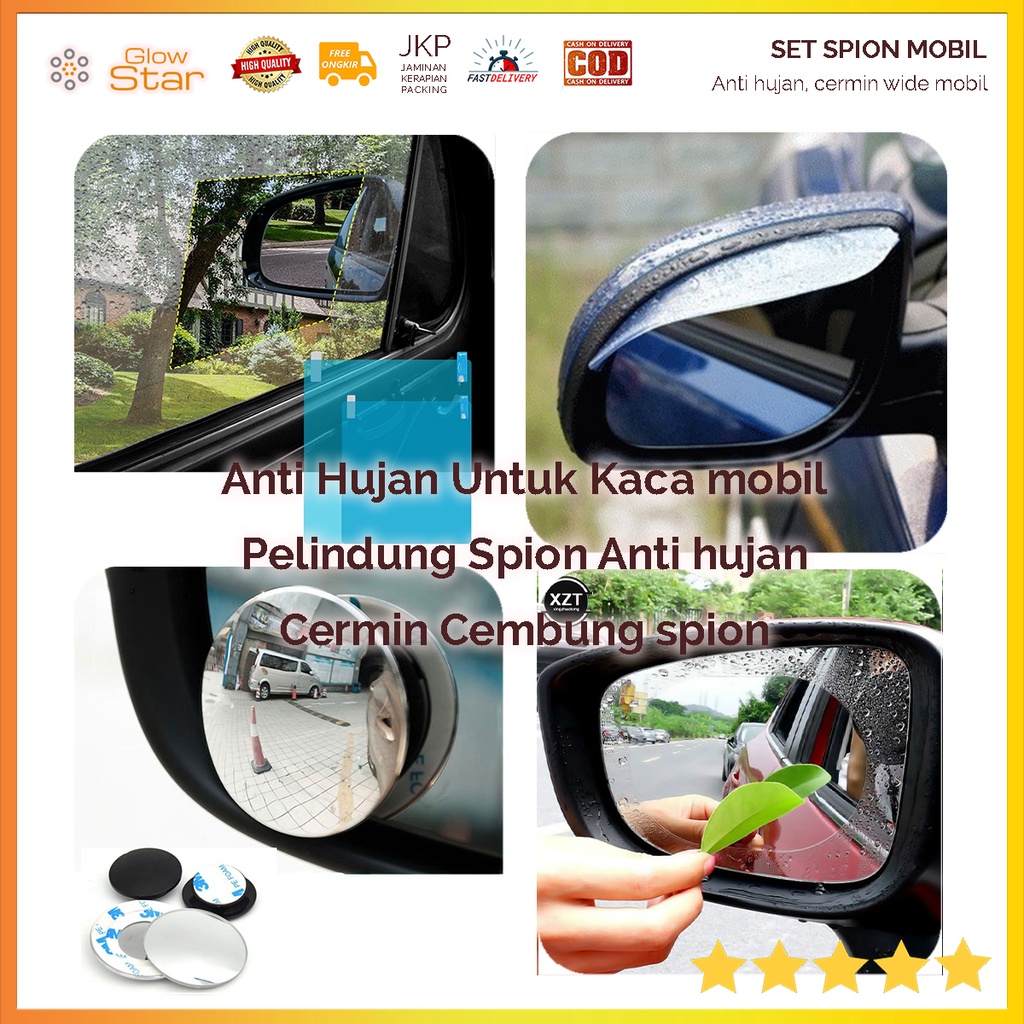 Kaca Spion Cembung Wide, PVC Pelindung Spion Kaca Mobil Sticker Anti Fog Spion Mobil Waterproof