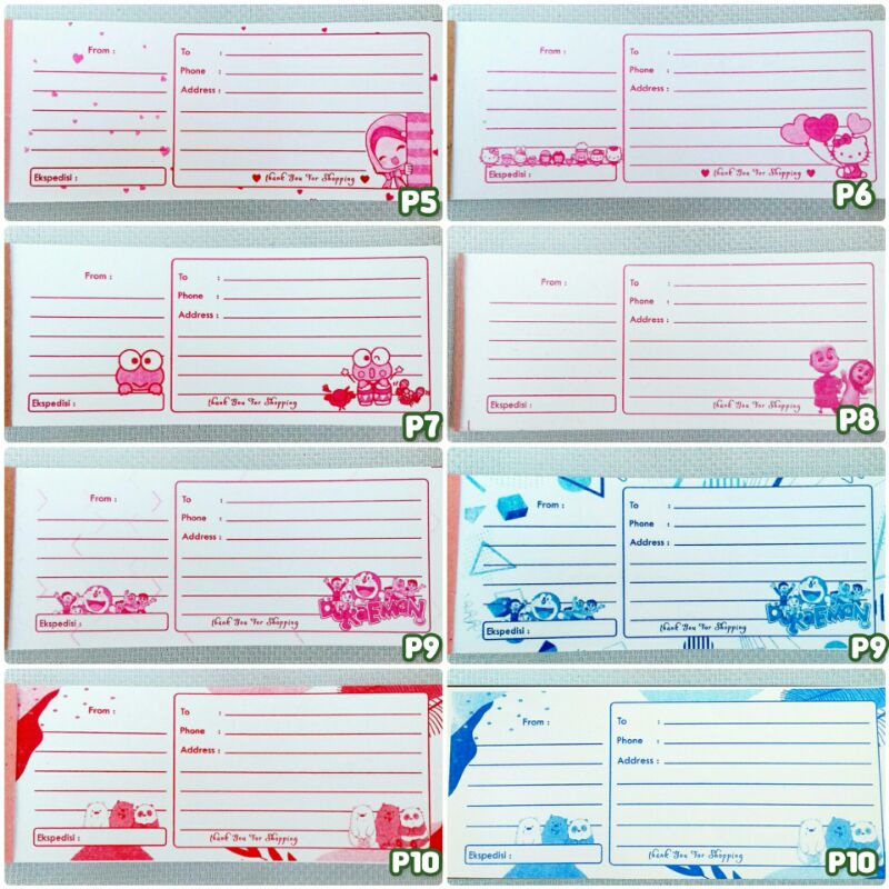 

Kertas alamat pengiriman olshop onlineshop murah hvs bukan stiker isi 100