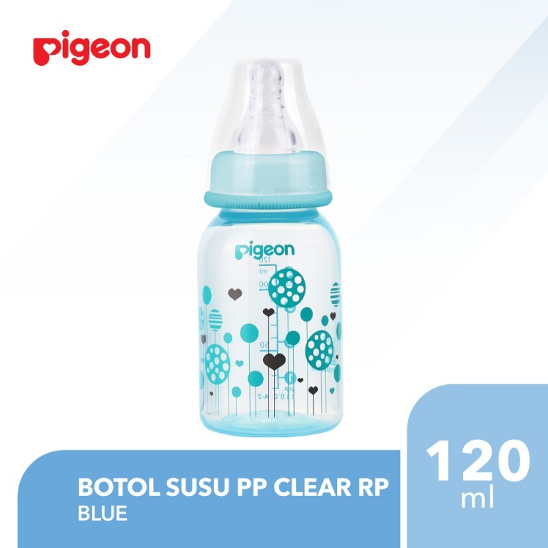 PIGEON BOTOL PP CLEAR 120ML W/S TYPE NIPPLE / BOTOL SUSU