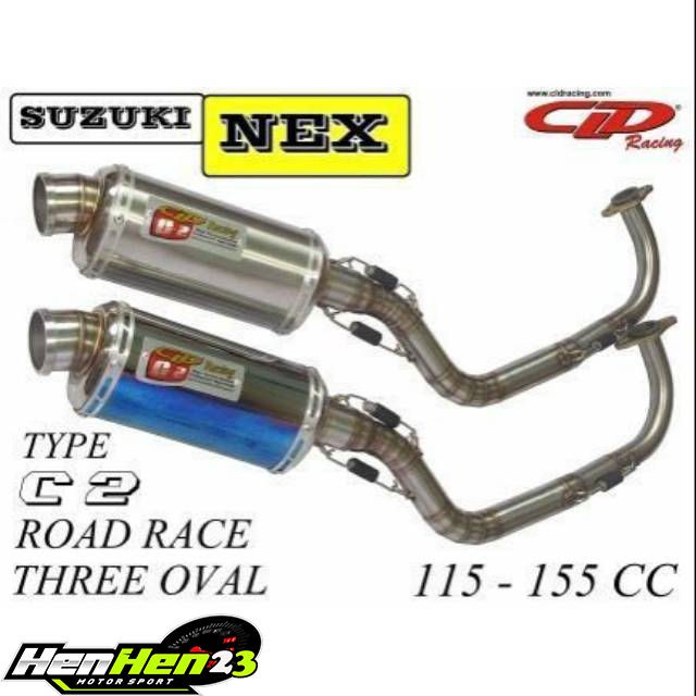 KNALPOT CLD Racing SUZUKI NEX C2 THREE OVAL DOFF THREE OVAL HALF BLUE ROAD RACE