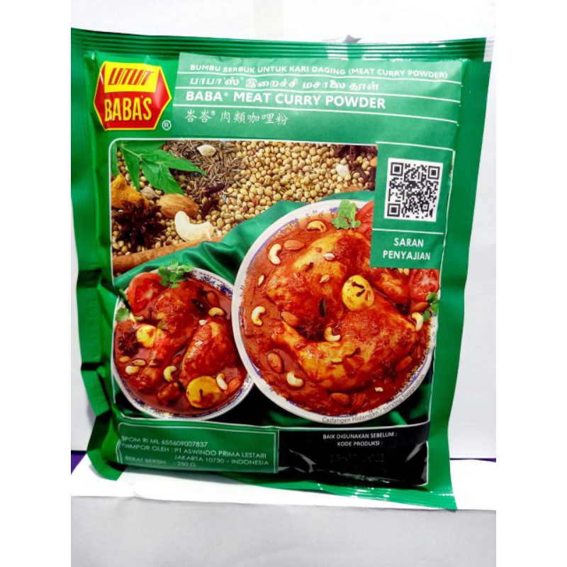 BABAS MEAT CURRY POWDER /BUMBU KARI MIX 250 GRAM Shopee