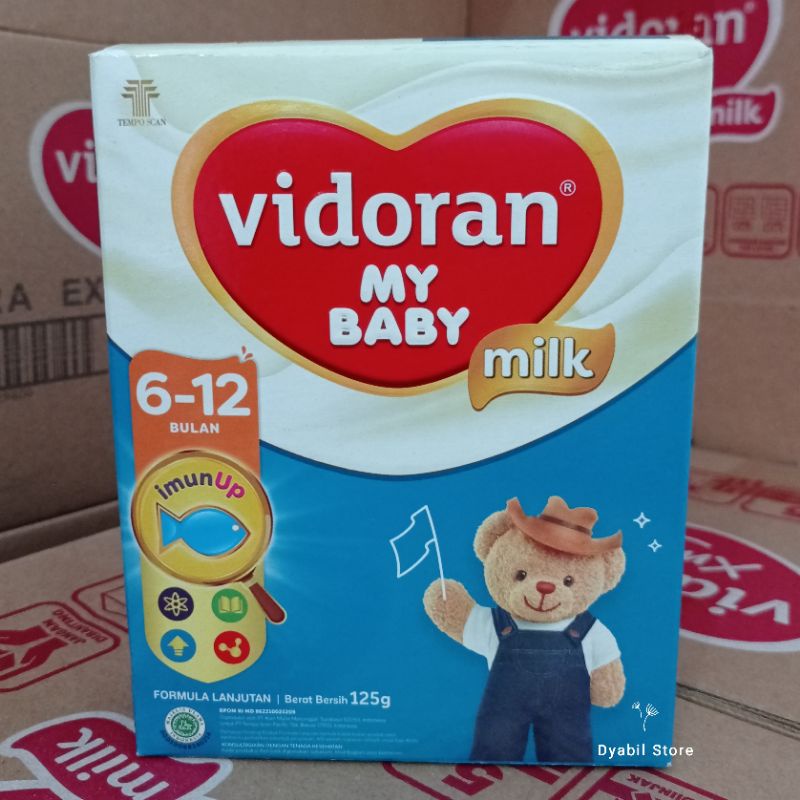 PROMO!! Susu Vidoran 0 6 Bulan 6 12 bulan  125 gr Exp Oktober 2024 | Susu formula 0-6 bulan | 6 12 bulan | Vidoran my baby milk | Susu Bayi | Susu Formula Bayi | Susu murah