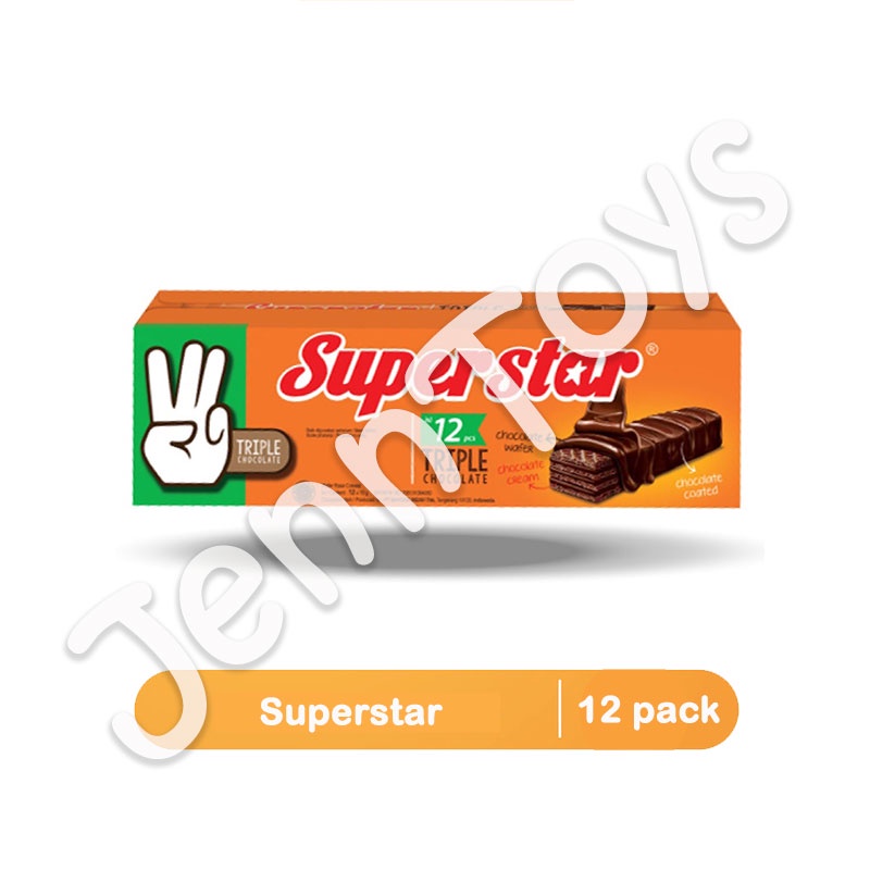 JennToys - Makanan anak Snack wafer coklat Super star Mayora SUPERSTAR