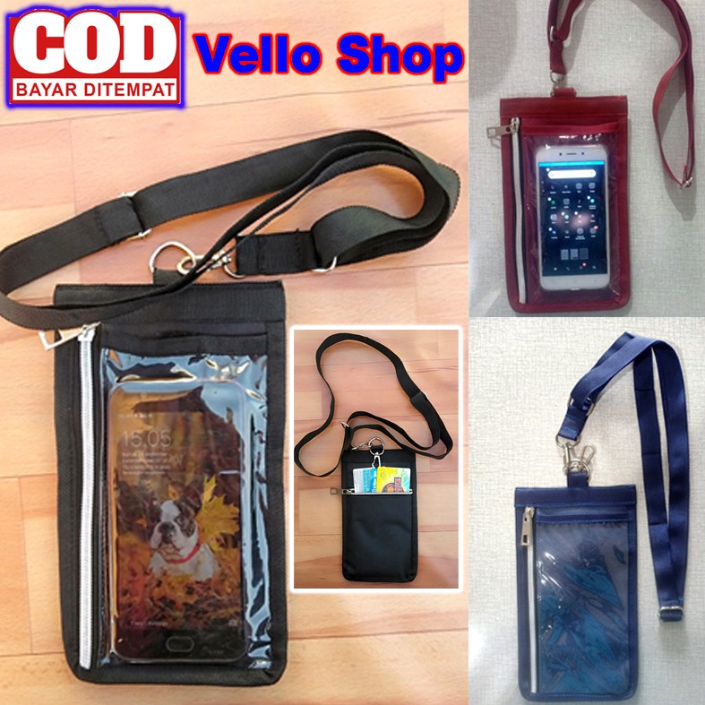 Tas Hp Leher-Tas Ponsel-Tas Dompet-Tas Koin-Tas handphone-Tas Gantungan Leher-Tas Leher multifungsi