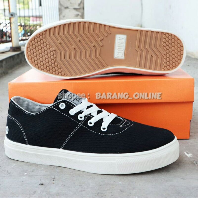 SEPATU PRIA GIOVAN AUTHENTIC HITAM CASUAL SNEKERS PRIA KASUAL KETS